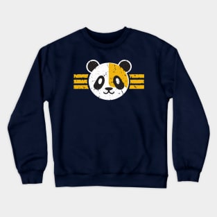 Colorful Distressed Panda Retro Vintage Grunge Design Crewneck Sweatshirt